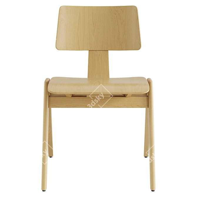 Modern Daystak Side Chair RD1 3D model image 2