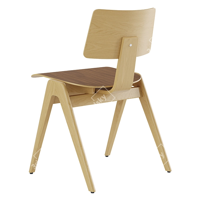 Modern Daystak Side Chair RD1 3D model image 3