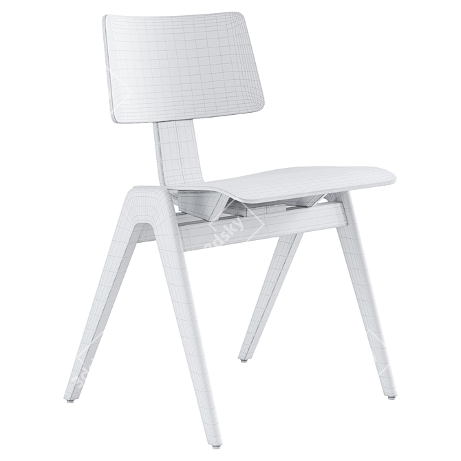 Modern Daystak Side Chair RD1 3D model image 4