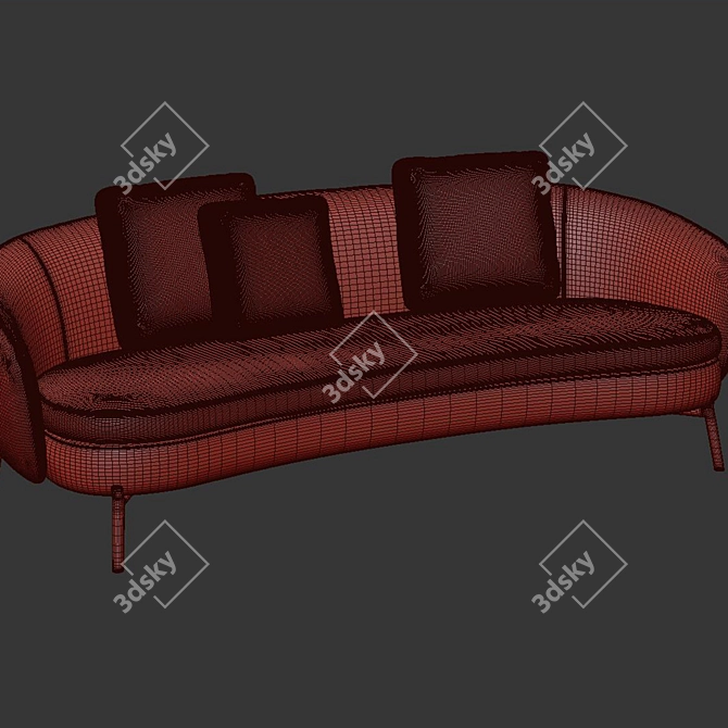  Elegant Modern Orbis Sofa 3D model image 3