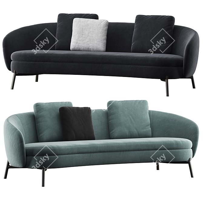  Elegant Modern Orbis Sofa 3D model image 5