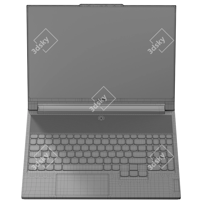 Carbon Black Lenovo Legion Notebook 3D model image 6