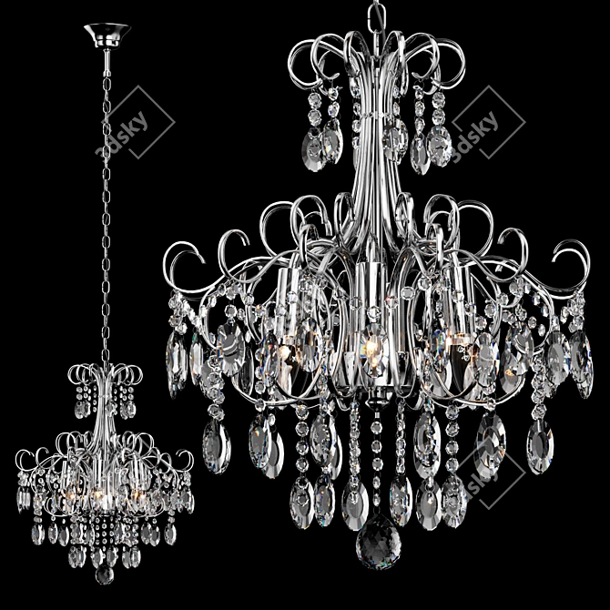 ST Luce Orecchini Ceiling Chandelier 3D model image 1