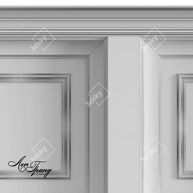 Luxury Ceiling Composition 76 3D model image 2