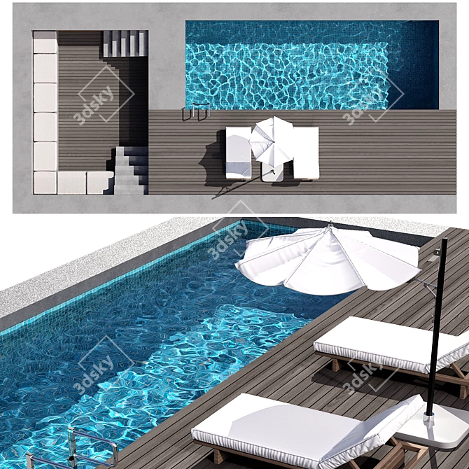 Virtual Pool Model 113 3D model image 1