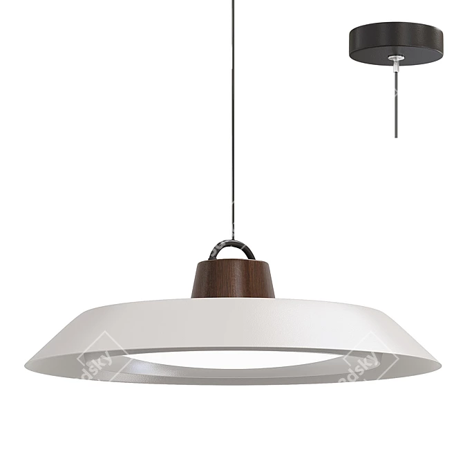 Modern Pendant Lamp with X-Form 3D model image 4