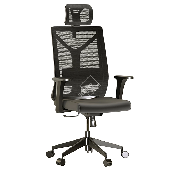 Modern Ergonomic Office Chair Set 3D model image 1