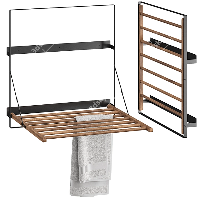 Modern Towel Laundry Drying Rack 3D model image 1