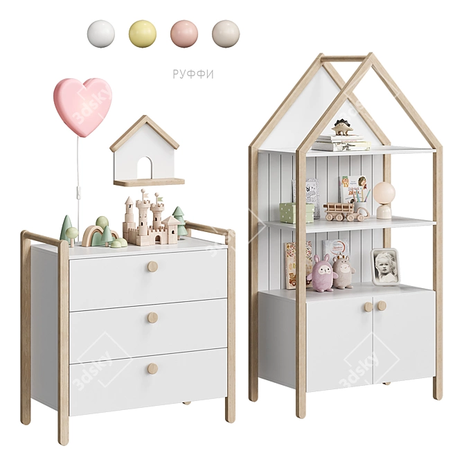 Ruffi Kids Furniture Set 3D model image 6