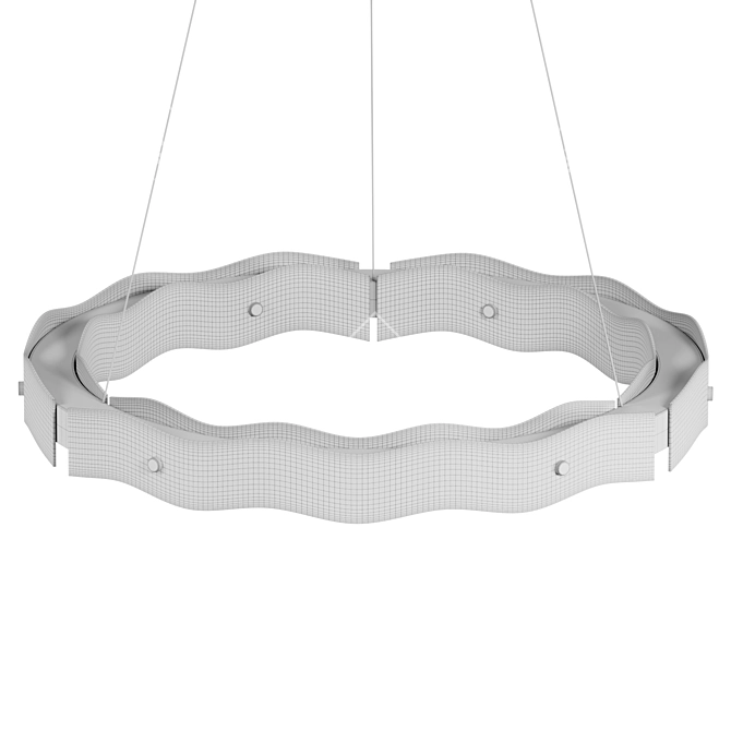 Chiffa Wave R Pendant Light 3D model image 2