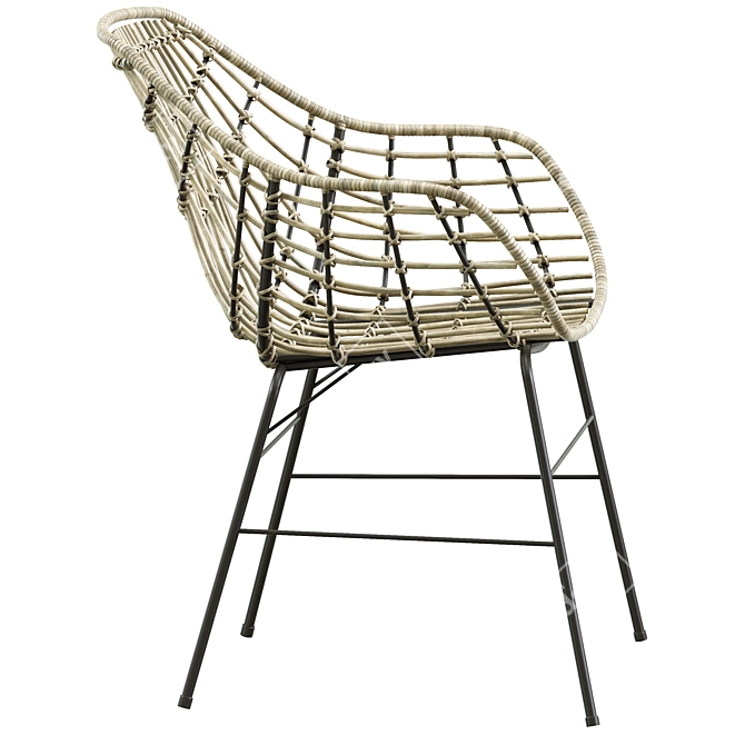 Outdoor ILDERHUSE Natural Chair 3D model image 2