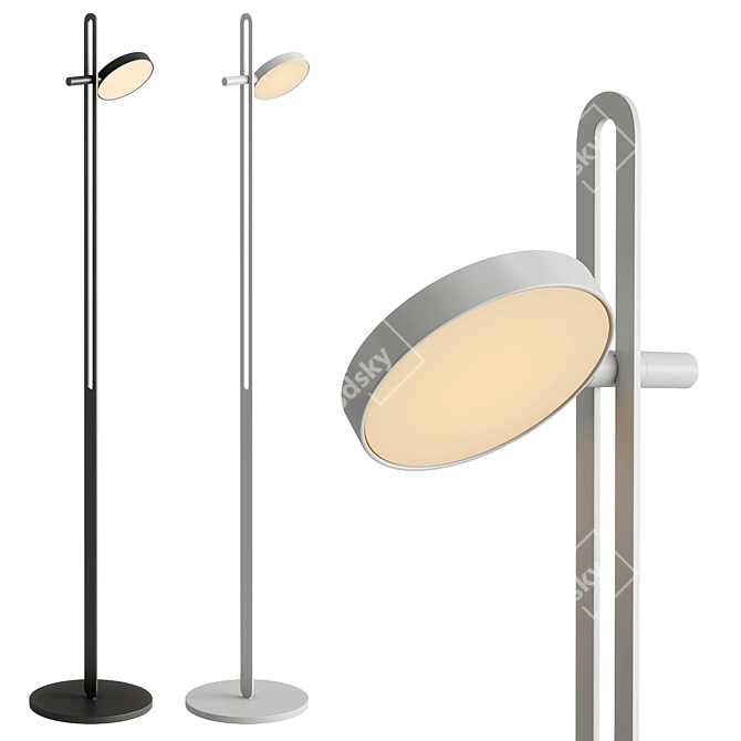 Echo Floor Lamp in Ultramarine 3D model image 1