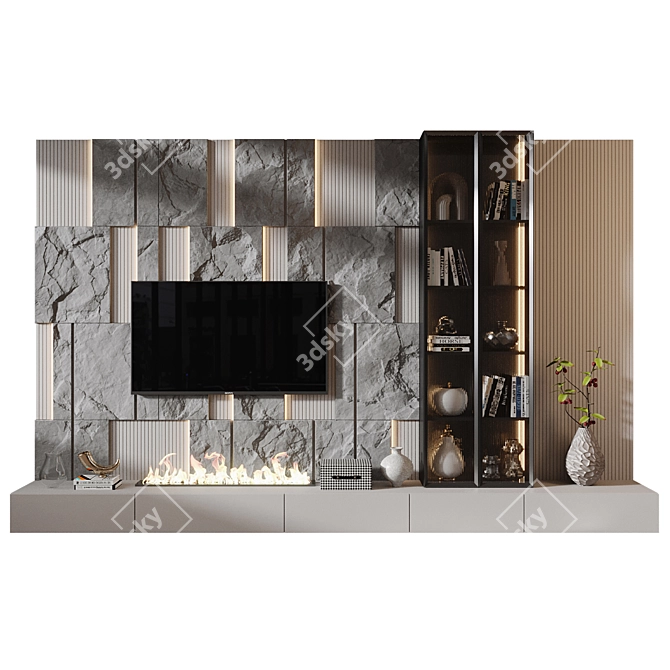 Elegant TV Wall Shelf 2015 3D model image 1