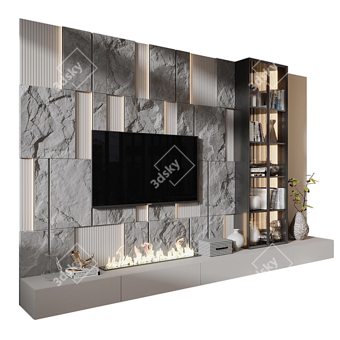 Elegant TV Wall Shelf 2015 3D model image 2