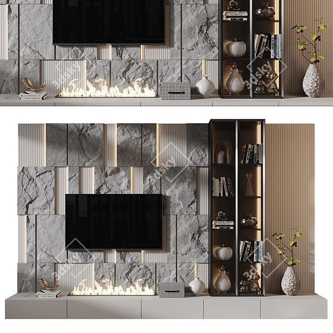 Elegant TV Wall Shelf 2015 3D model image 3