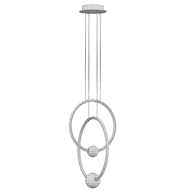 Modern Hanging Light Fixture 3D model image 3