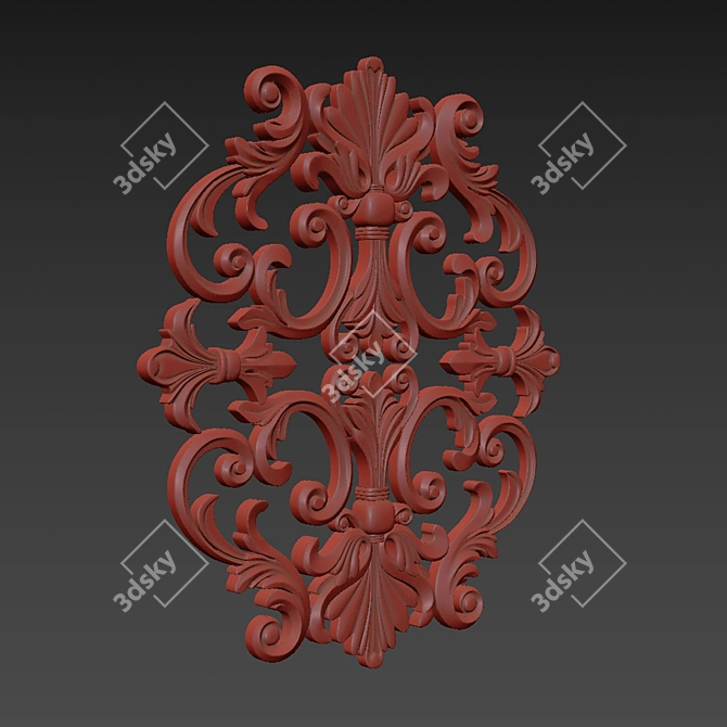 Luxury 3D Ornament Model 3D model image 6