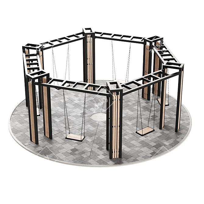 Pergolas & Swings Set, Multi-Use 3D model image 8