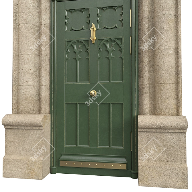 Classic Door 3D Model Max 3D model image 2