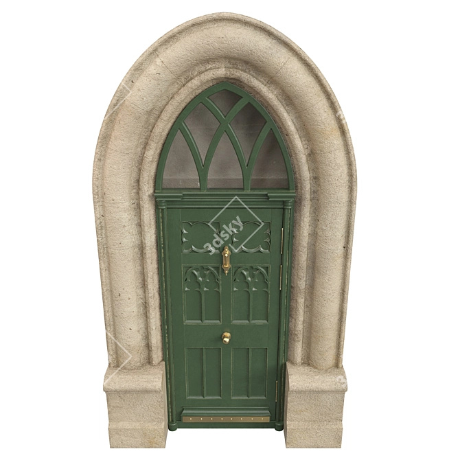 Classic Door 3D Model Max 3D model image 6