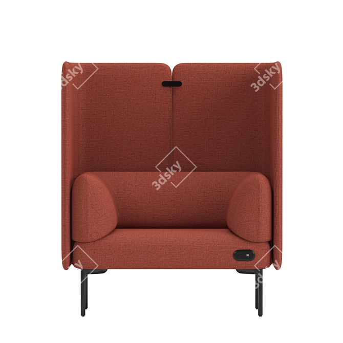 Modern Haworth Cabana Lounge Chair 3D model image 2