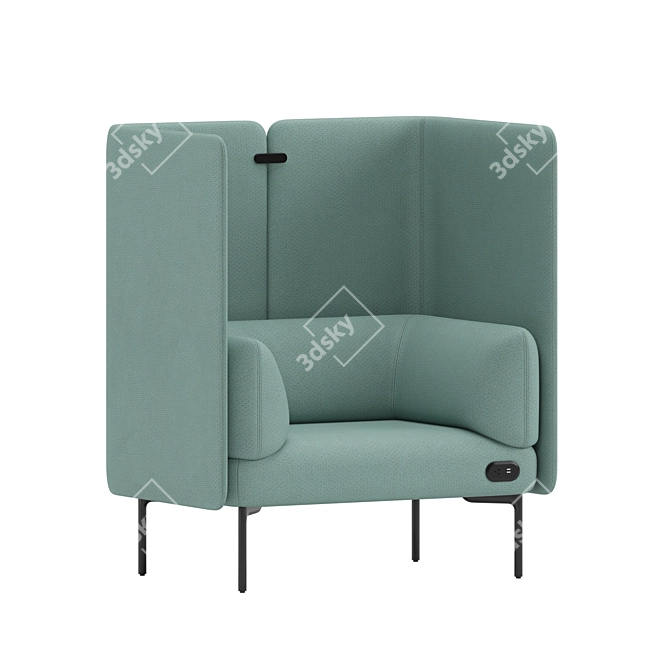 Modern Haworth Cabana Lounge Chair 3D model image 3