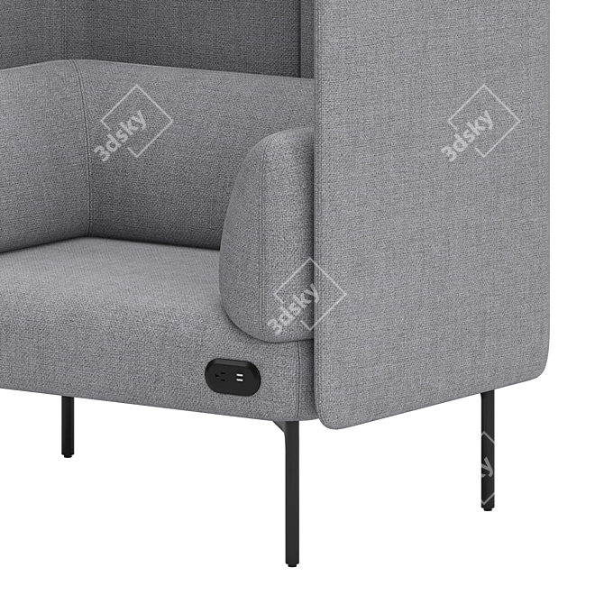 Modern Haworth Cabana Lounge Chair 3D model image 4