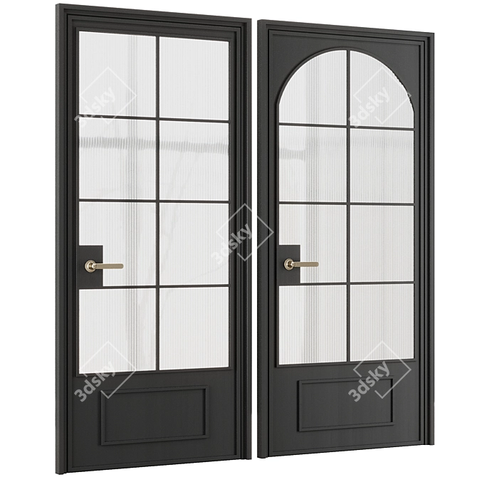 Modern Entrance Door Set 2016 3D model image 4