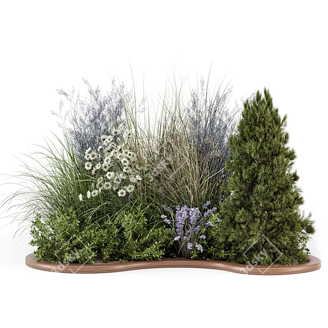  Backyard Landscape Outdoor Garden Set 3D model image 5