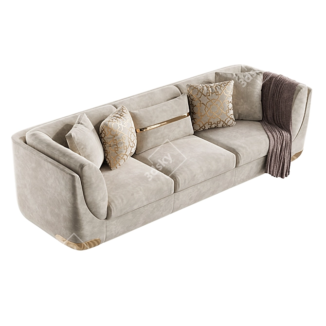 Luxurious Contemporary Bravery Sofa 3D model image 2