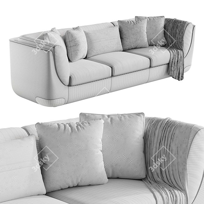 Luxurious Contemporary Bravery Sofa 3D model image 4