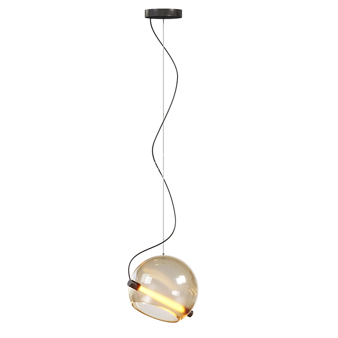 Sphere Glass Pendant Light 3D model image 2