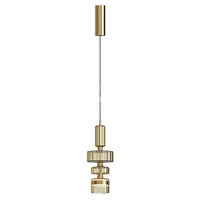 Elegant Level Pendant Lamp 3D model image 2