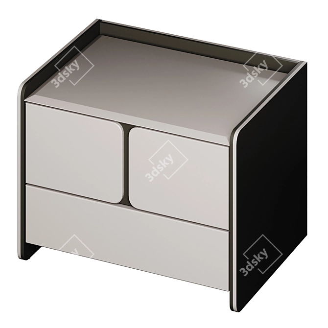 Milan Bedside Table, Chest 3D model image 5