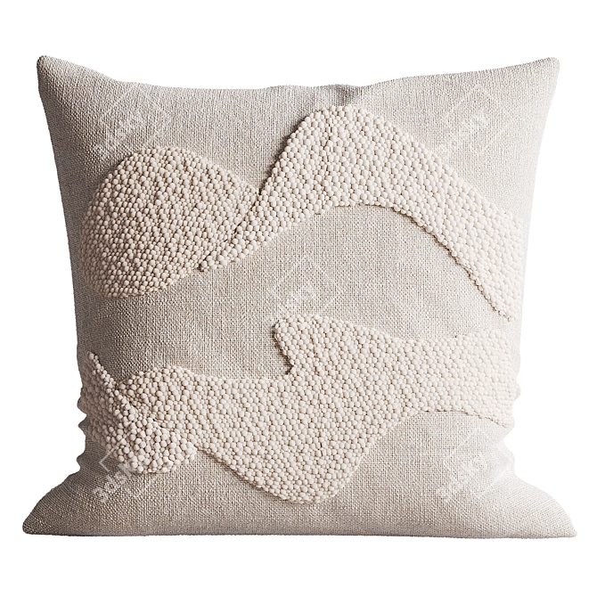 Kanju Karoo Cloud Throw Pillow 3D model image 2