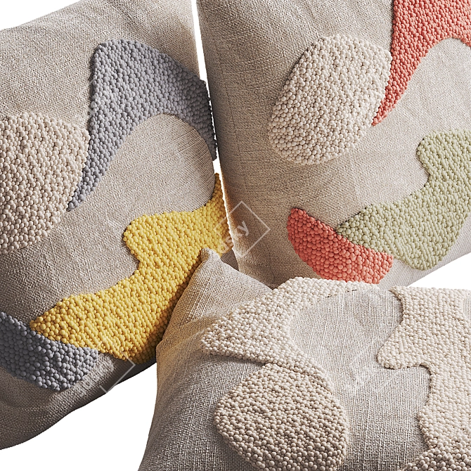 Kanju Karoo Cloud Throw Pillow 3D model image 6