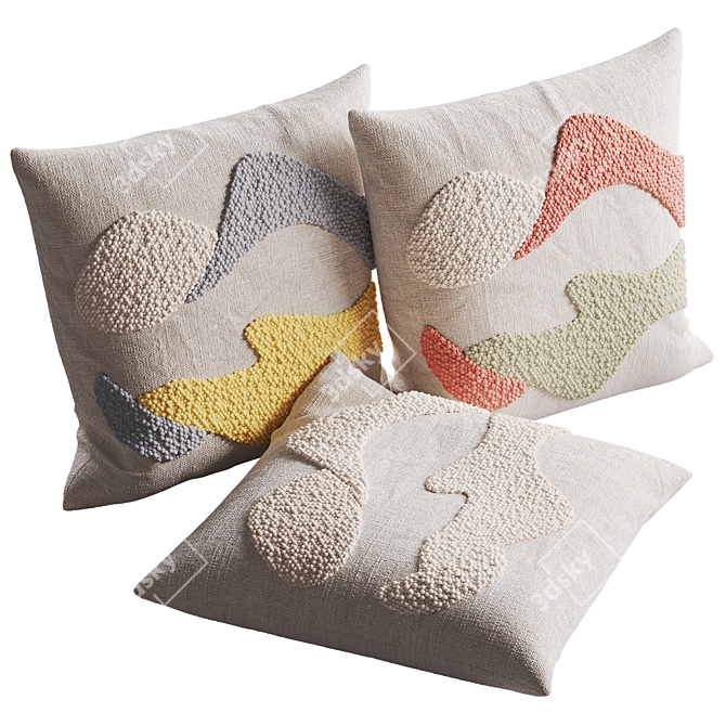 Kanju Karoo Cloud Throw Pillow 3D model image 8