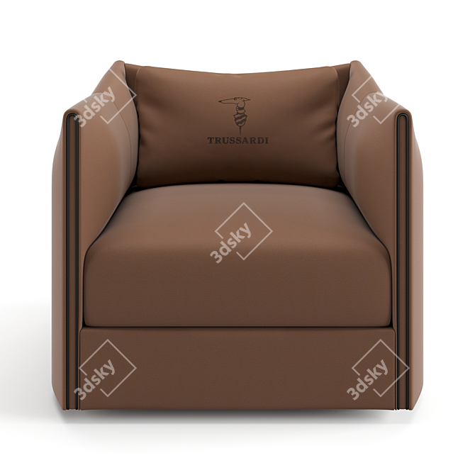 Elegant Trussardi Casa Maryl Armchair 3D model image 2