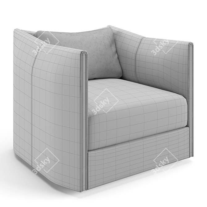 Elegant Trussardi Casa Maryl Armchair 3D model image 7