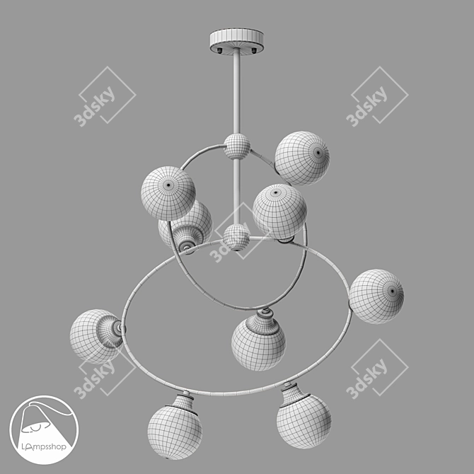 Pendant Chandelier L1710: Modern Design 3D model image 2