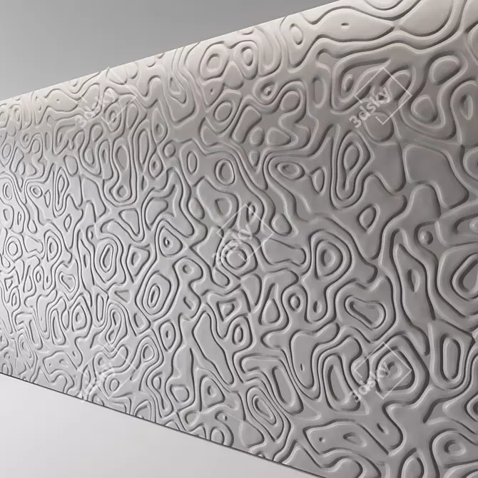 Customizable Concrete Pattern Wall Material 3D model image 3