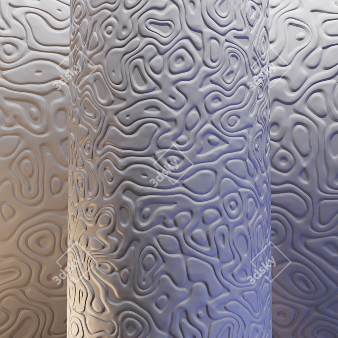 Customizable Concrete Pattern Wall Material 3D model image 6