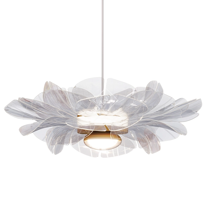  Acrylic Petal Flower Pendant Light 3D model image 1