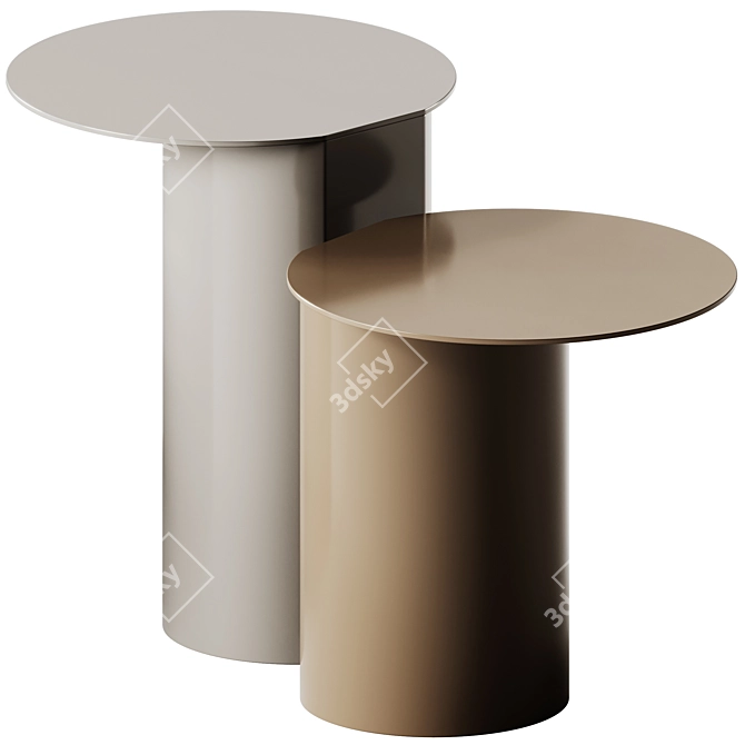 Frigerio Elly Metal Side Table 3D model image 2