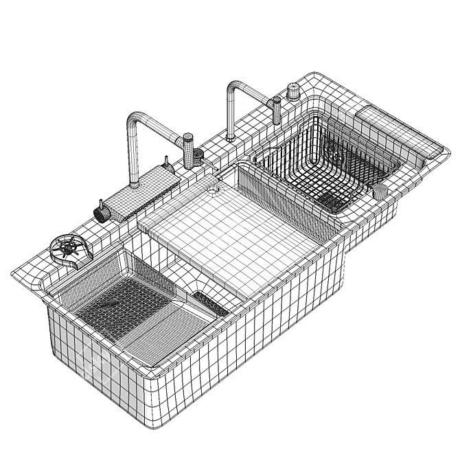 SWISH Smart Kitchen Sink 3D model image 5