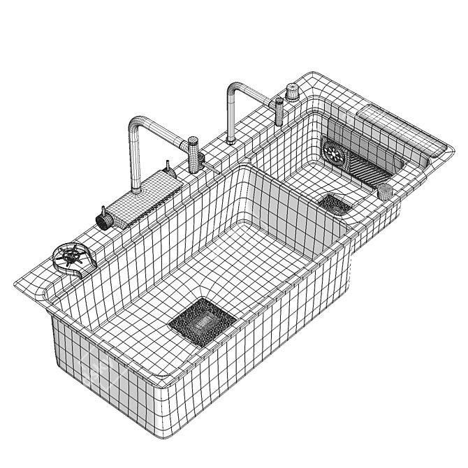 SWISH Smart Kitchen Sink 3D model image 6