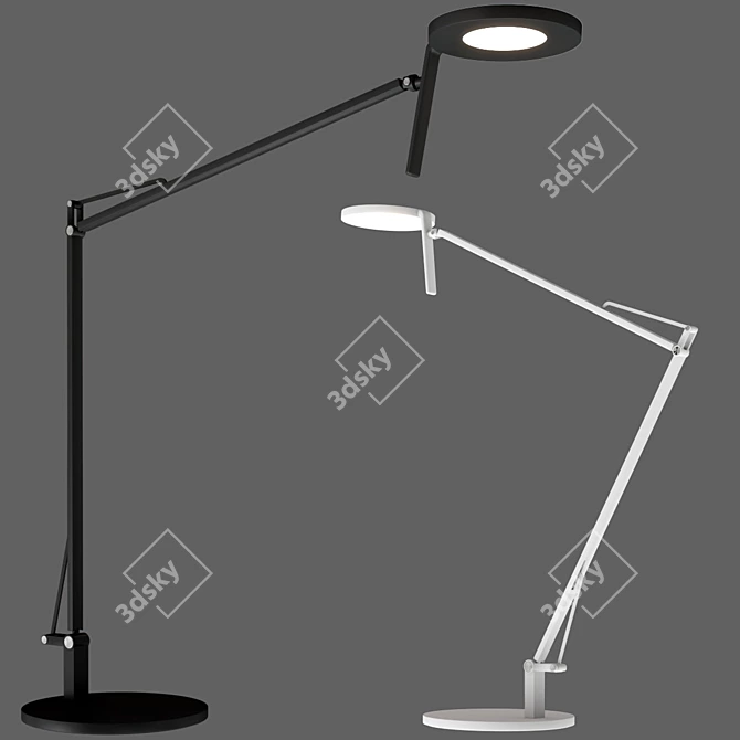 Adjustable LED Steel Table Lamp 3D model image 2