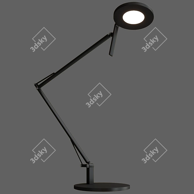 Adjustable LED Steel Table Lamp 3D model image 4