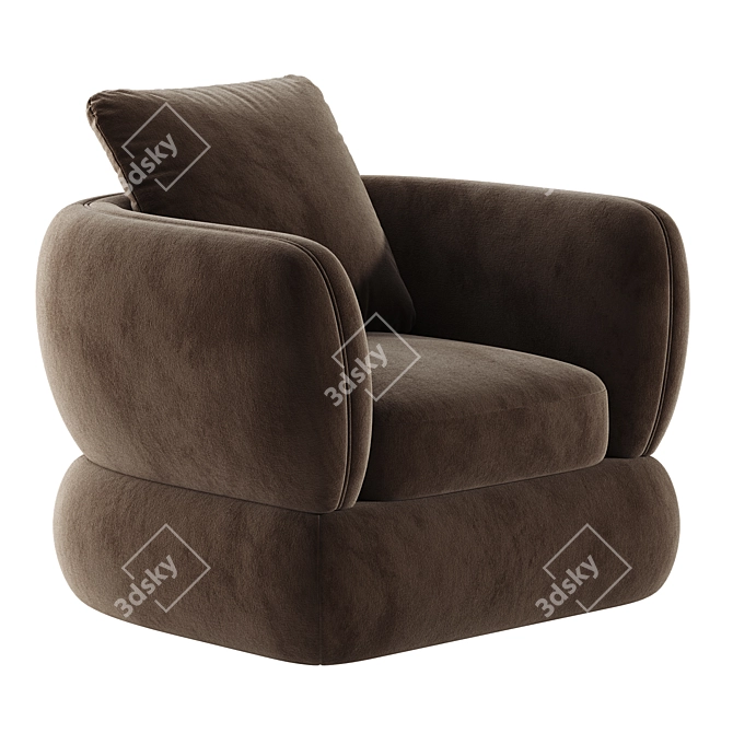 Elegant Bellagio Lounge Chair 3D model image 3