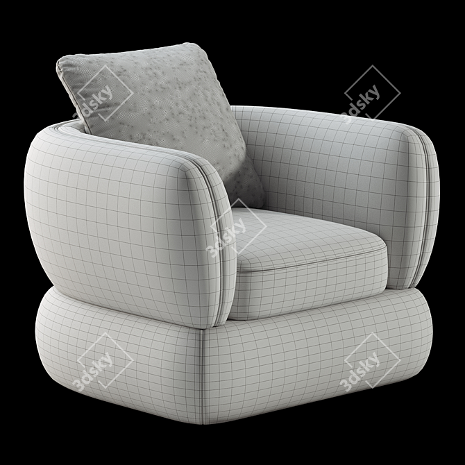 Elegant Bellagio Lounge Chair 3D model image 5